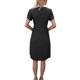 thumbnail image 5 of VISgogo Vestido casual para mujer Cuello redondo Split Manga corta Cintura alta Dobladillo curvo Vestidos de color sólido VISgogo moda, 5 of 6