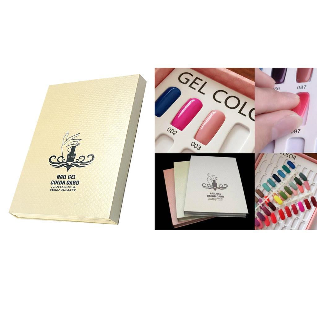 EHJRE Salon put the book 120 , Easy to Use - No Need to Glue tips of The Nails to The Card with Double Sided Tape Or Glue - Champagne