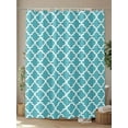 thumbnail image 4 of Shower Curtains Abstract White Geometric Turquoise Bath Curtain Simple Style Waterproof Bathroom Shower Curtain Set with Hooks Decoration 36 x 72 Inches, 4 of 7