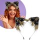 thumbnail image 1 of Diadema de cuero con orejas de gato y diseño punk para cosplay de Halloween y fiestas temáticas, 1 of 5