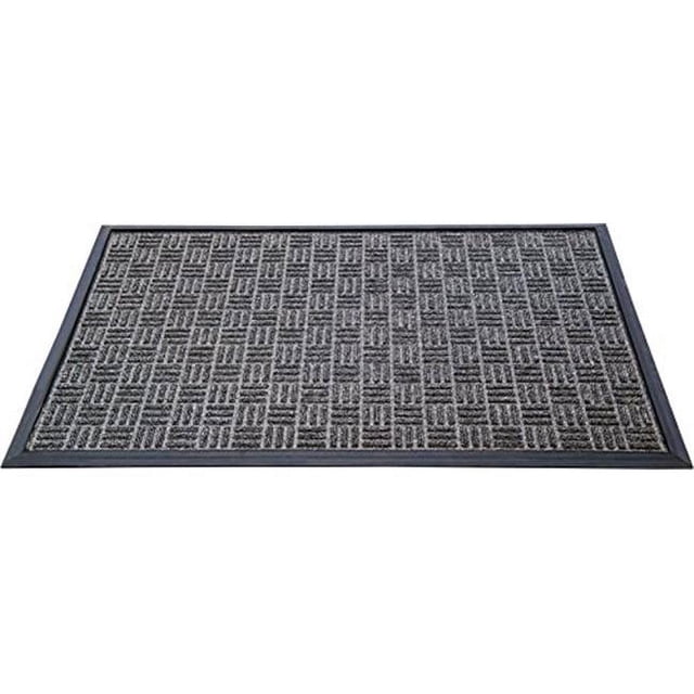 FR480120FPRGR Floortex Tapis Nervuré Doortex 32 x 48 Po. Tapis d'Entrée Intérieur & Extérieur Robuste - Charbon