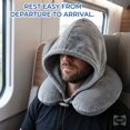 thumbnail image 6 of Sealy Infused Gel Memory Foam Hooded Travel Pillow, Gray, 6 of 8