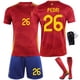 thumbnail image 3 of 24 Camiseta de la Copa de Europa de España No. 19 Yamal 26 Pedri 7 Morata No. 9 Traje de camiseta de fútbol Garvey, 3 of 5