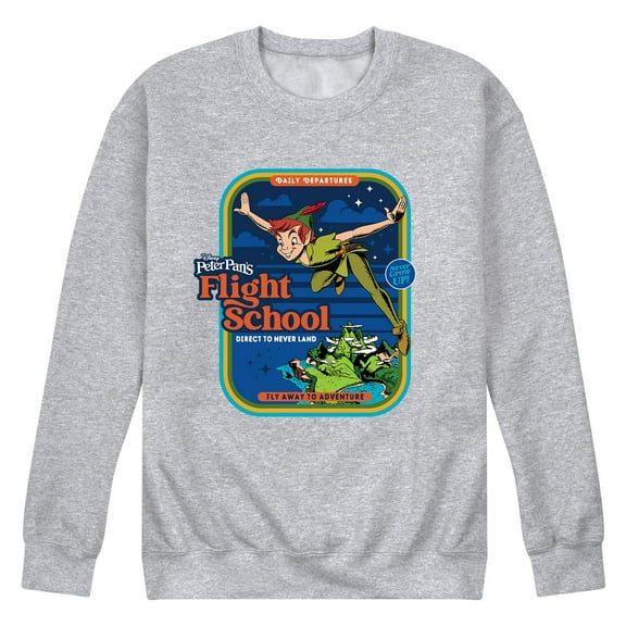 Disney - Peter Pan - Flight School - Fly Away to Adventure - Men's Crew Neck Fleece Pullover