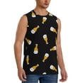 thumbnail image 2 of Bixox Men's Beer Printed Shirt Sleeveless Fitness Tank Top-XX-Large, 2 of 5