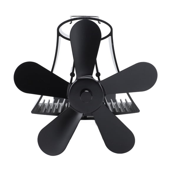 Wood Stove Fan Heat Powered, 5 Blade Wall Mounted Fireplace Fan, Thermoelectric Fan EcoFan For Wood Burning Stove