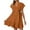 Brown, variant on fheaev Summer Dresses For Women 2024 Short Sleeve V-Neck Drawstring Casual Ruffle A-Line Swing Mini Babydoll Dress