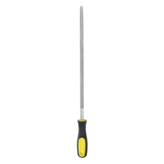 Uxcell Diamond Coated File 12 Inch 80 Grits Round Files Tools with Plastic Handle for Metal Glass Stone Grinding