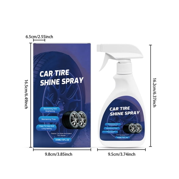 ToyKingdee Car Tire Shine Spray, Long-Lasting Tire Brightener and Protector for Auto Care