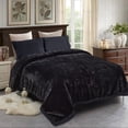 thumbnail image 2 of NC Contemporary Black, Red, Multi-color Printed Polyester Reversible Bed Blanket King, 2 of 6