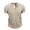 Khaki, variant on Mens Henley Shirts Short Sleeve Summer Casual Classic Cotton T Shirts Button Shirt
