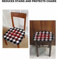thumbnail image 5 of Dining Room Chair Seat Covers Set of 4, Red Merry Christmas Happy New Year Removable Stretch Chair Seat Cushion Slipcovers Protector for Holiday Party Decoration Retro Buffalo Black and White Plaid, 5 of 5