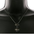 thumbnail image 4 of Mi Amore Adjustable Necklace-Earring-Set Silver-Tone/Black, 4 of 4