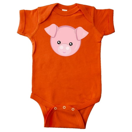 

Inktastic Cute Pig Little Pig Pig Head Pink Pig Gift Baby Boy or Baby Girl Bodysuit
