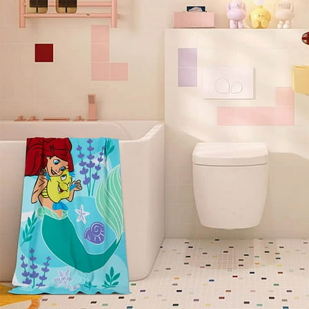 Ariel Happy Little Mermaid Beach Bath Pool Towel 27 in x 54 in