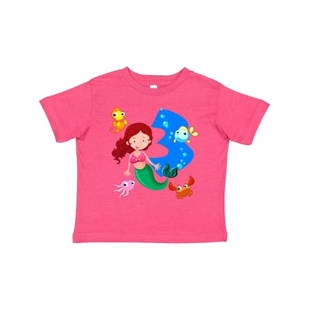 

Inktastic Mermaid 3rd Birthday Gift Toddler Toddler Girl T-Shirt