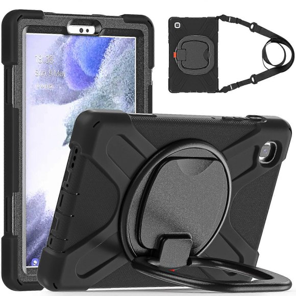 Colorful Case For Samsung Tab A7 Lite 8.7 Inch 2021 With Shoulder Strap, Big Adjustable Ring Stand, Shock Protection Cover