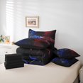 thumbnail image 6 of Manfei Racing Car 7-Piece Twin Bedding,Abstract Geometric Hexagonal Pattern Bedding Comforter Set,Red Blue,Black Reversible, 6 of 7