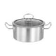thumbnail image 4 of Olla de inducción para fideos ramen coreanos, olla de acero inoxidable con tapa de vidrio, olla de acero inoxidable para cocina doméstica y 16 cm de plata, 4 of 8