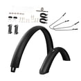 thumbnail image 1 of Guardabarros para bicicleta de carretera Strade Fareast Limited repuesto extra ancho Con herrajes de montaje Tirante negro de 29 pulgadas, 1 of 8