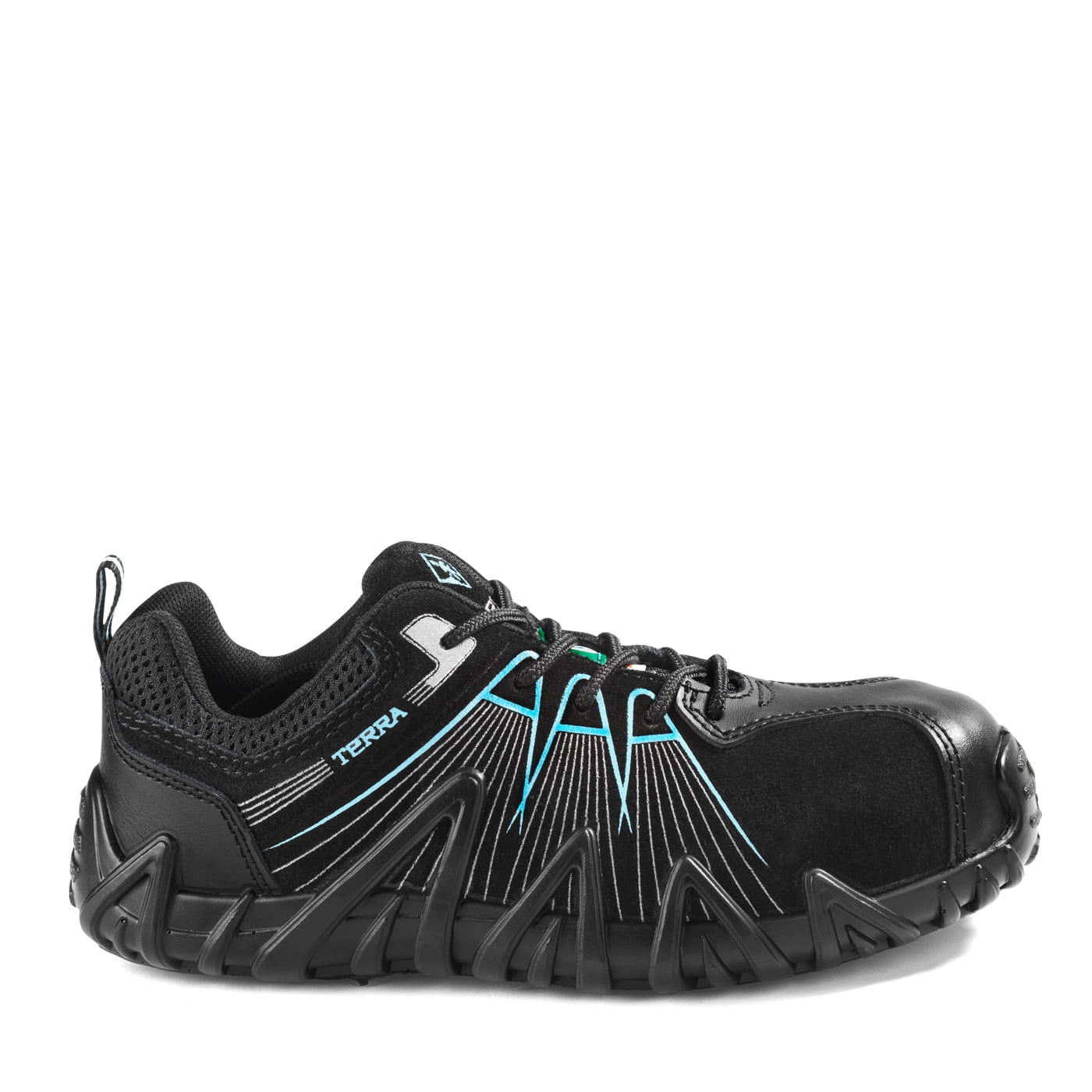 Terra Women s Spider X Low Ct Fp Safety Shoes in Black Aqua 9W Walmart