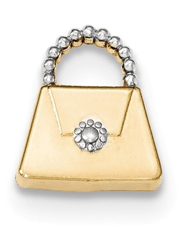 14K /& Rhodium Purse Slide Pendant