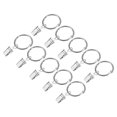 thumbnail image 1 of Unique Bargains Curtain Rings with Clips, 36pack Drapery Curtain Clip Rings, 1.22 Inch Curtain Clip Rings Hooks (Silver), 1 of 5