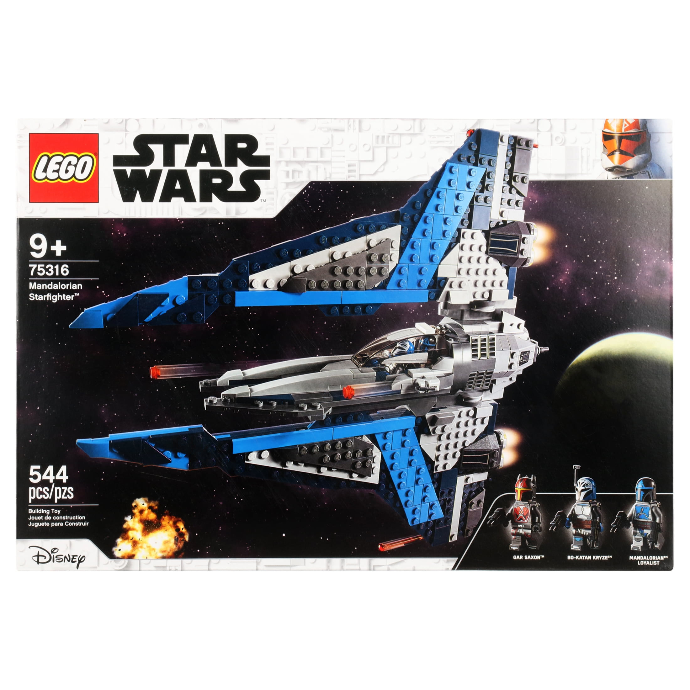 Lego Star Wars Mandalorian Starfighter Building Toy For Kids 544 Pieces Walmart Com