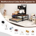 thumbnail image 4 of Coffee Bar Organizer, 60 Capacity K Cup Organizer for Countertop, 2 Tier Sliding Coffee Pod Storage Drawer with Disposable Cup & Lid Holder, Black, 4 of 7