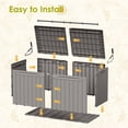 thumbnail image 5 of Homall 98 Gallon Deck Box with Lockable Lid, Waterproof Outdoor Storage Container for Patio, Garden & Backyard, Light Brown, 5 of 7