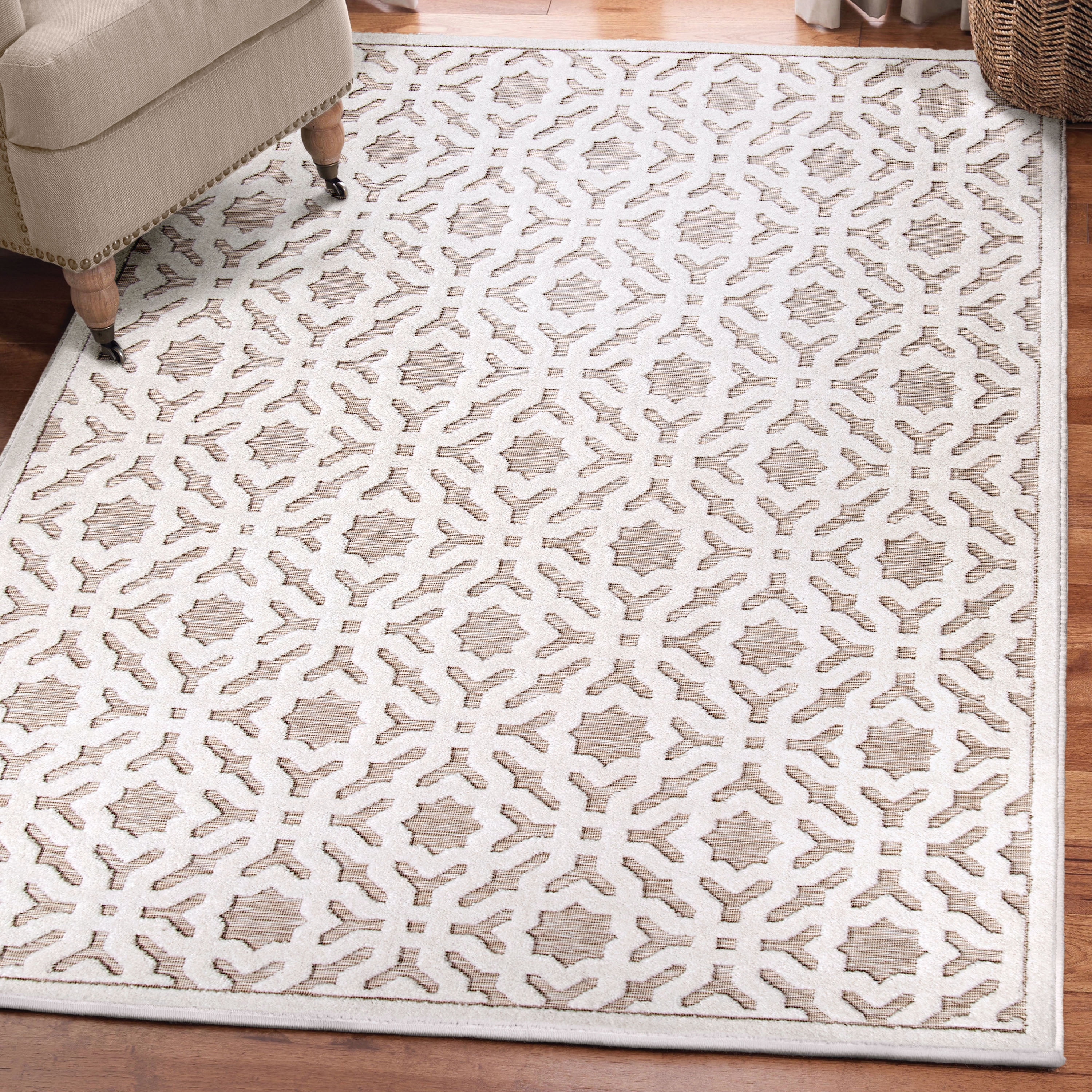 My Texas House Claire 9' X 13' Natural Driftwood Geometric Area Rug