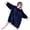 Blue, variant on Wearable Blanket Hoodie for Kids, Soft Double Layer Sherpa Fleece Sweatshirt,Teen Gifts for Kids, Youth, Boys, Girls, One Size, Gray