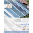 thumbnail image 6 of Blue Nordic Style Stripes Beach Towels Oversized Super Absorbent, Blue Gray Texture Lightweight Bath Towel Quick Dry Sets For Bathroom/Pool/Rv Camping/Beach Play/Gym Room/Picnic 23"x47", 6 of 8