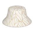 thumbnail image 1 of Fotbe Elegant Gold Leaf Pattern Sombrero Tipo Pescador con Estampado – Sombrero de Sol de Algodón de Moda para Playa, Golf, Pesca, 1 of 6