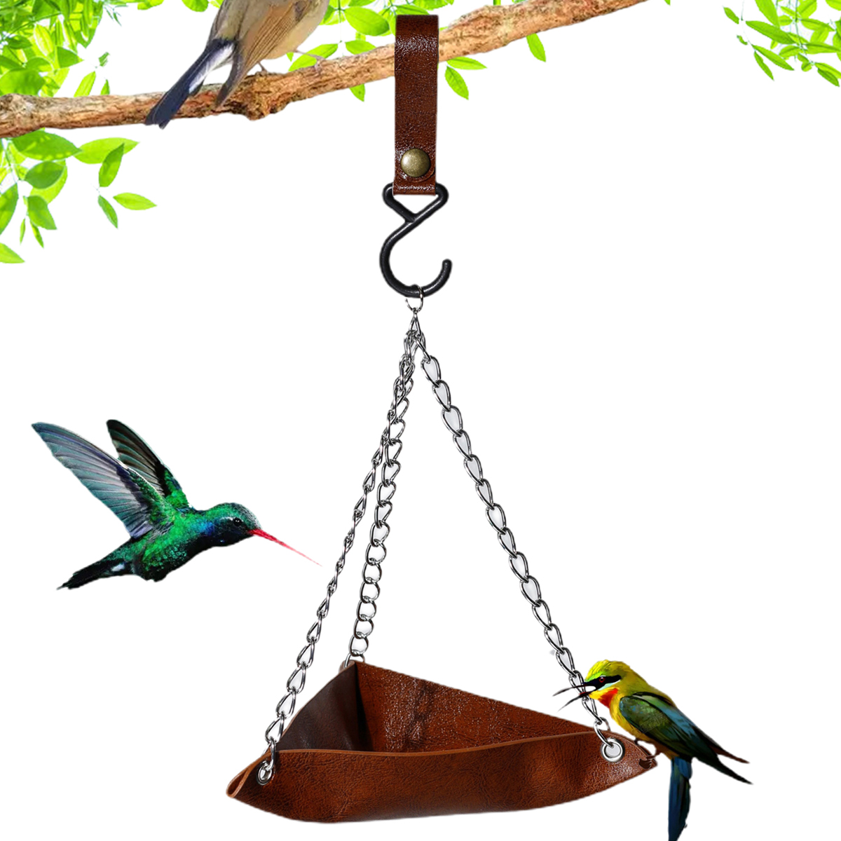 Travelwant Hanging Bird Feeder,Hanging Bird Feeder for Outdoors,Bird