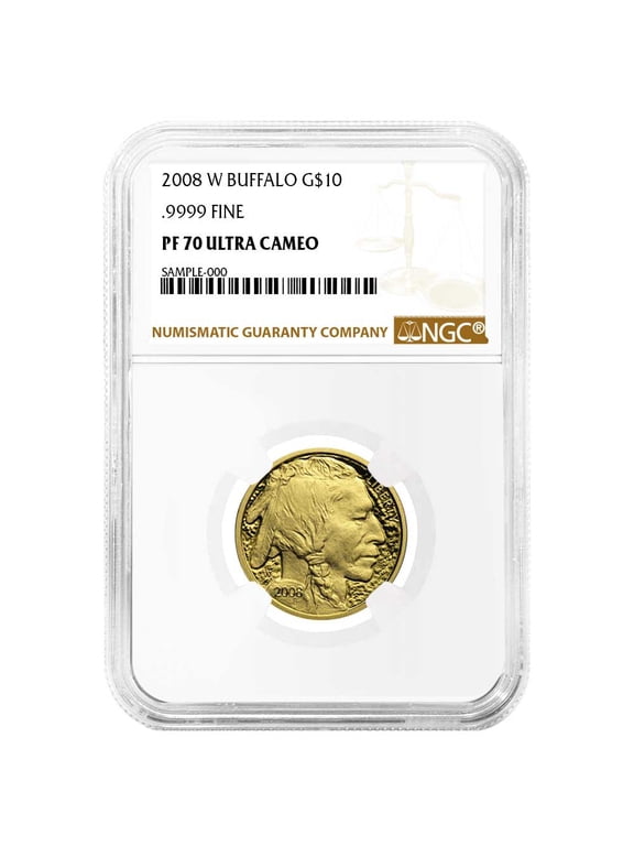 Collectible 2008-W Proof $10 American Gold Buffalo 1/4 oz NGC PF70UC Brown Label
