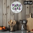 thumbnail image 5 of Ullo0ord 2D Flat Craig Bachman, 8*8in Metal Sign Glitter Mardi Gras Wall Door Hanger Sign, 5 of 6