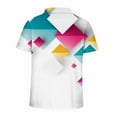 thumbnail image 3 of YLSDL Man’s Fashion Polo Shirts Short Sleeves Collared T Shirt Color Block Sports Golf Polos Turndown Collar Sport Athletic Top White 8, 3 of 3