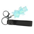 thumbnail image 4 of Lindo oso acrílico llavero letra impresa correa bolso accesorio dibujos animados anime llaveros para hombres mujeres azul, 4 of 10