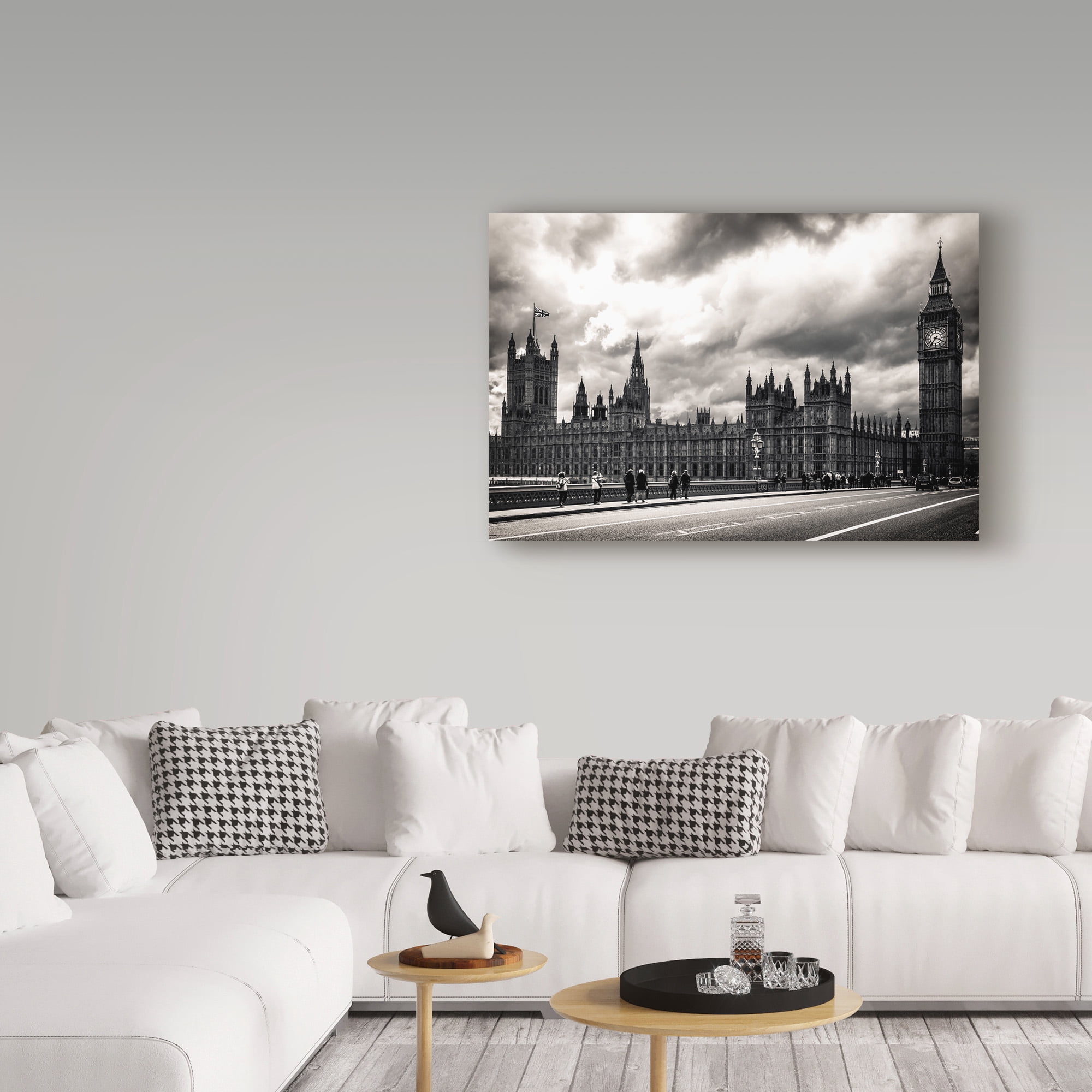 Trademark Fine Art 'London Black And White' Canvas Art by Giuseppe Torre