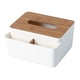 thumbnail image 2 of Soporte multifuncional para caja de pañuelos, caja de papel para pañuelos faciales, toallitas para secadora Blanco, 2 of 7