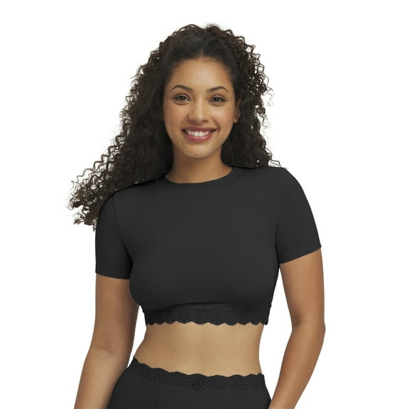 Mills by Millie Bobby Brown Women's Lacy Cotton Tee, Sizes XS-XXXL