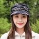 thumbnail image 2 of Gorros de invierno para mujer, gorro de ala corta plisado con flores, resistente al viento, térmico y cálido con forro polar para uso diario, 2 of 5