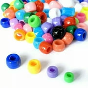 EOEMY 200 Mixed Color Acrylic Barrel Pony Beads 9X6mm Various Style Kids Craft Kandi-49# Mixed Pastel Color