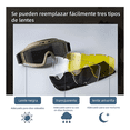 thumbnail image 4 of Gafas Tácticas Goggles estilo Militar, Gafas deportes Malubero Negro Amarillo, 4 of 5