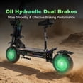 thumbnail image 6 of RoadHitter Electric Scooter Adults, 10000W Dual Motors Up to 68 MPH, 80 Miles Range 72V 5C Large Capacity Battery, 13" Off Road Fat Tires, Hydraulic Disc Oil Braking Fast E Scooter with Seat & Damper, 6 of 10