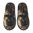 thumbnail image 1 of Lukts Adorables Chatons en Mini Train pour Automne et Hiver, Chaussons en Coton, Résistants à l'Usure et Antidérapants pour Intérieur et Extérieur - Grand, 1 of 7