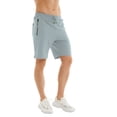 thumbnail image 5 of Tyhengta Mens Shorts Casual Sports Drawstring Zipper Pockets Elastic Waist Silvergray 32, 5 of 8