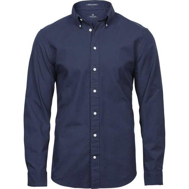 Tee Jays - Camisa Oxford de manga larga Perfect para chico hombre (Marino) Tee Jays UTPC3487_navy