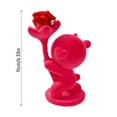 thumbnail image 2 of Valentine's Day Bear Figurine Decorative Animal Art Flocked Desktop Ornament, Soft Flocked Material & Romantic Bear Holding Rose Design, Ideal Desktop Ornament For Home Office, 2 of 5